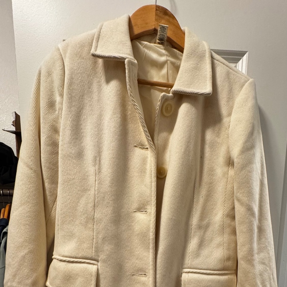White Old Navy Peacoat